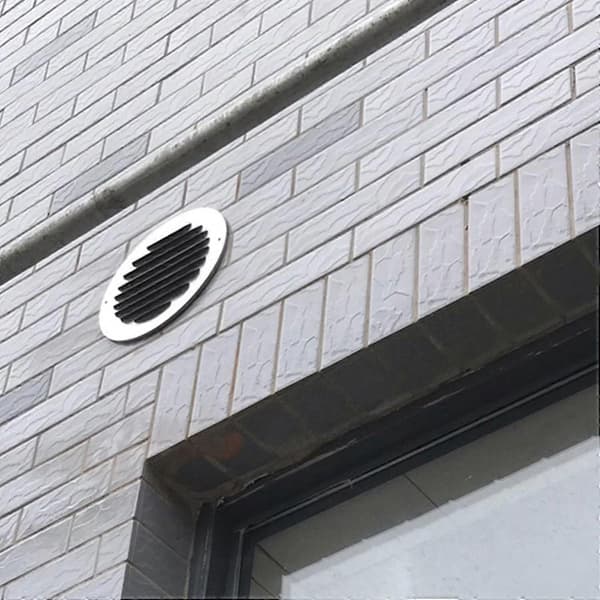 304 rustfritt stål flat luftventil eksos runde ventiler eksoskanal grilldeksel luftventil (120 mm / 4,7 tommer)