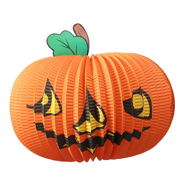 Scene Layout Papir Ornamenter Halloween Dekoration Hjemmebar Ktv Festartikler Tilbehør Foldende Græskar White style 5*3pcs