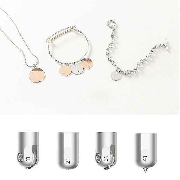 4 stk. bølgete bladspiss, graveringstupp, pregetupp og perforeringsbladspiss for Cricut Maker 3 QuickSw