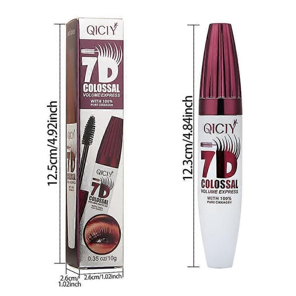 QICIY 7D Waterproof Mascara Volumizing and Curling Lengthening Formula for Eyelashes