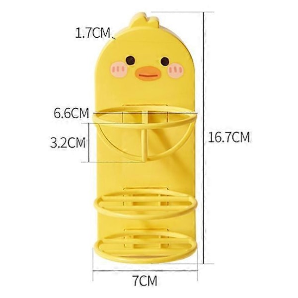 Vægmonteret Sød Tegneserie Anoon Gul And Beauty Egg Hylde Udsøgt Organizer Puff Holder Multifunktionel Rack Puff Rack Egnet til Kvinder Piger