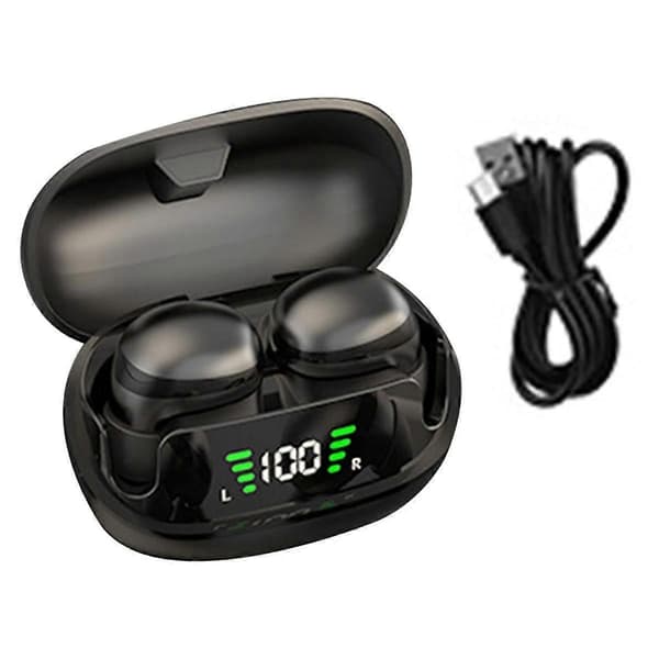 Mini Søvnørepropper Bluetooth 5.3 HiFi Stereo Øretelefoner Lav Latens Trådløse Ørepropper med Mikrofon for Kvinner