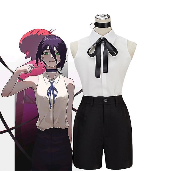 Ny Anime Chainsaw Man Demon Hunter Reze Chainsaw Man Cos Kostym Komplett Set Med Cospaly Rollspel Hög Kvalitet XXXL