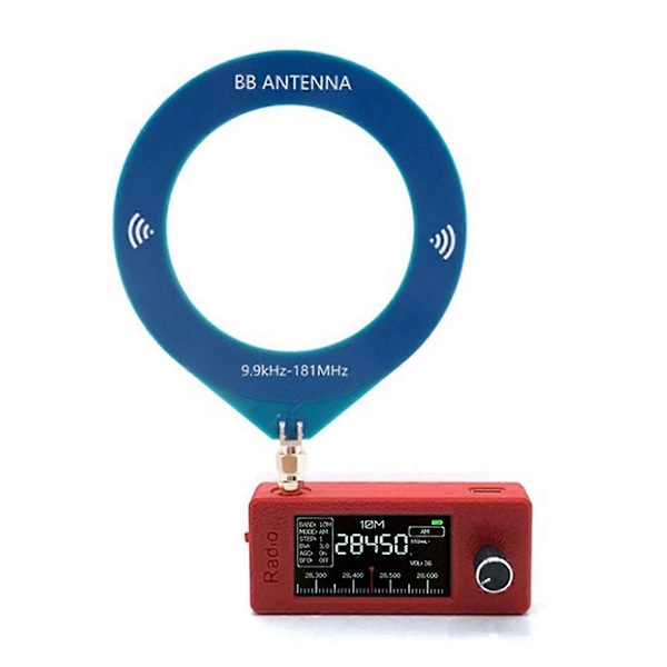 Bærbar 1.9-tommers IPS-skjerm Lommeradio med Antenne All Band Radio Mottaker HF SW MW VHF 0.5khz-181mhz Radio