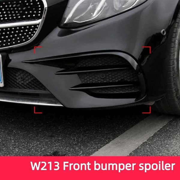 Bil Frontfanger Spoiler Splitter Deksel Tåkelys Grill Stripe for E Klasse W213 Sport E63 2016 2017