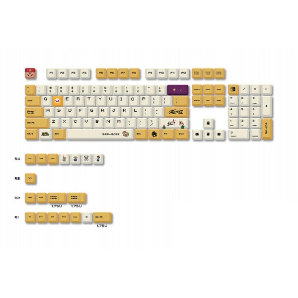 Universal PBT Keycaps Cherry Type DYE-SUB DIY Gaming Mekanisk Tastatur Keycaps CR-11