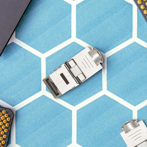 12 st RJ45 Cat7 Cat6A Skärmad Zinklegering Modul Nätverkskontakt Adapter 10GB Nätverk