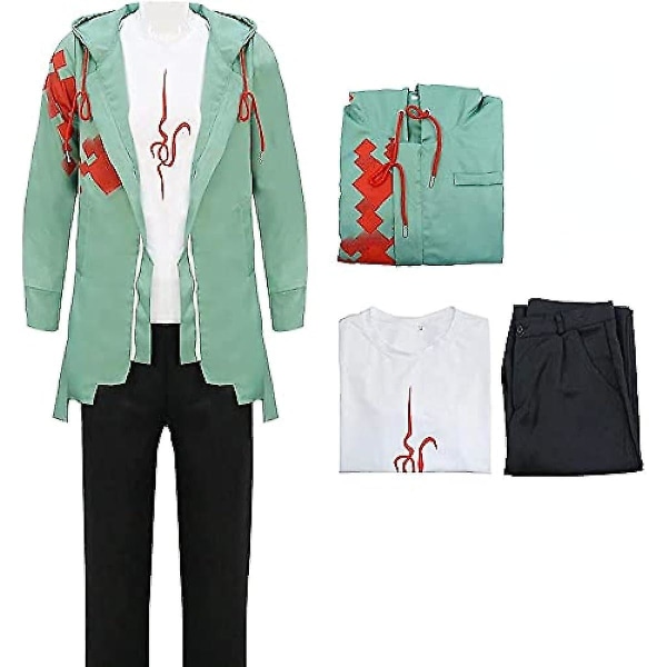 Nagito Komaeda Cosplay Kostym, High School Uniform Kostym, Halloween Outfit Jacka och T-shirt för män Kvinnor Hög kvalitet XXXL