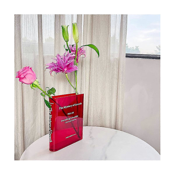 Akryl Bok Vase Enkel Stue Blomsterarrangement Vann Hjemmeopphold Dekor Ornamenter