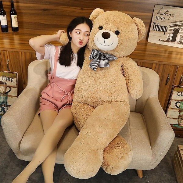 Giant 105/125/145cm Myk Teddybjørn Plussjeleker Brunbjørn Super B dark brown 105cm