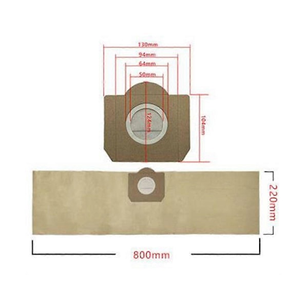 15 stk. støvsugerposer filter til A2204 WD3300 MV3 6.959-130 støvsuger papirposer