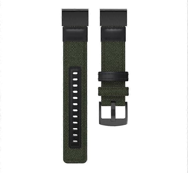 Passer til Fenix 5 Quick Release nylonrem Fenix 7 Easy Quick Release rem, Grøn