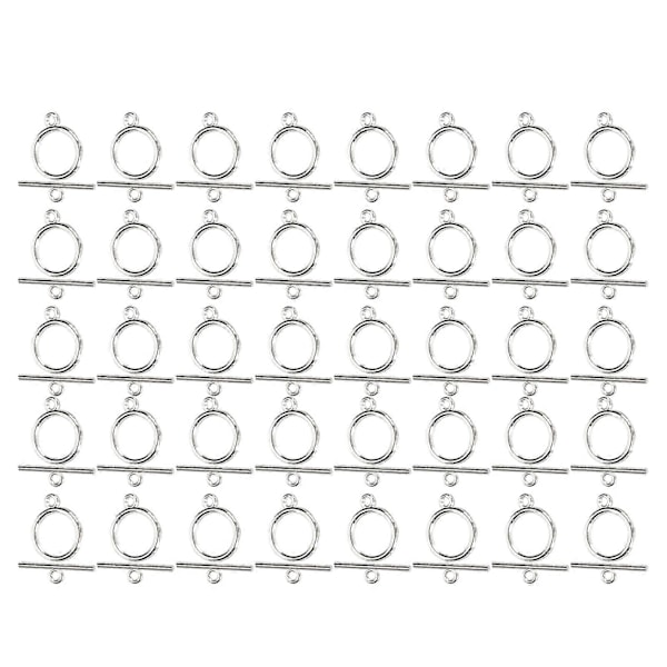 40 Sarjaa Alloy OT Solki DIY Koristeet Rannekoru Kaulakoru Tarvikkeet Korujen Valmistustarvikkeet Hopea