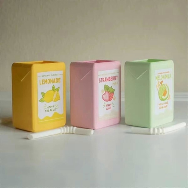 Värikäs JuiceBox -maljakko kukkaruukkukoristeeksi, 3D-tulostettu hartsi makeisenvärisiä juomamaljakoita