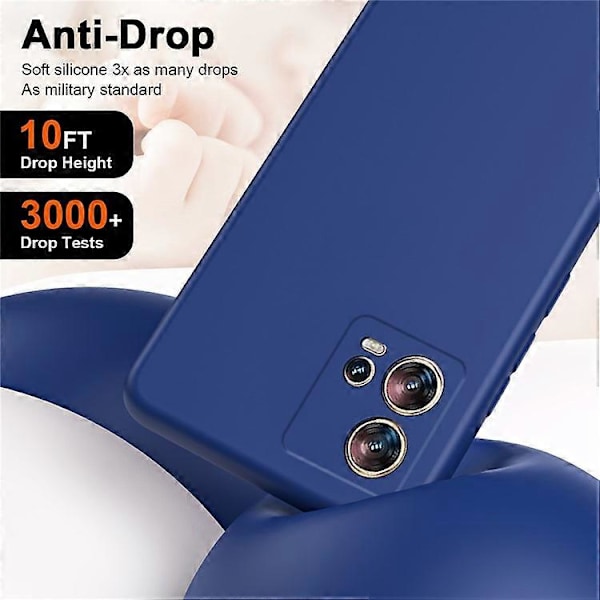 Kompatibelt Skal för Motorola Edge 30 Fusion 5G, 2.2mm Gummerat TPU Telefonskydd Blue