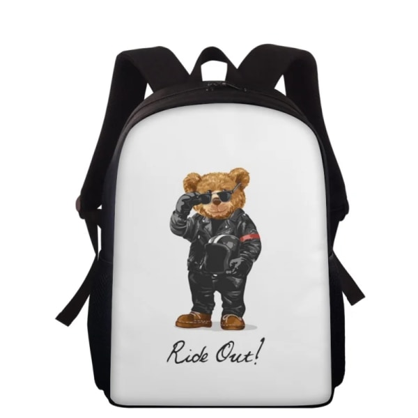 Wild Mini Bear -sarjan printed reppu Lasten koululaukku teini-ikäisille pojille ja tytöille koululaukut yläkoulun opiskelijoille suurikapasiteettinen reppu 10