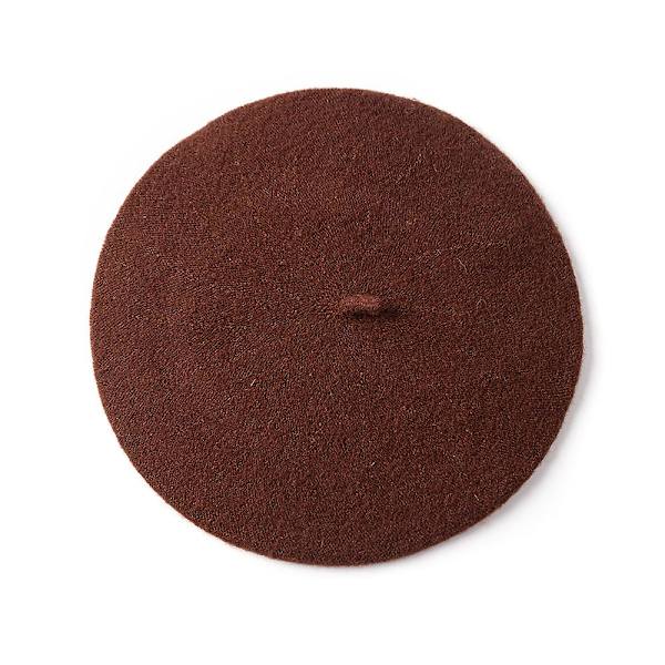 Höst- och vinterhatt ull förtjockad basker fransk konstnär basker kvinnlig målarmössa beanie coffee
