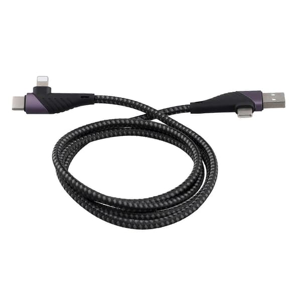 4-i-1 PD USB C Kabel Snabbladdning 65W USB Typ C till Typ C IOS Kabel för