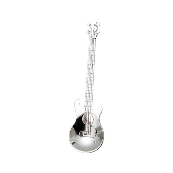 4 stk./sæt Rustfrit Stål Guitarformet Demitasse Kaffeske Køkken Service Q