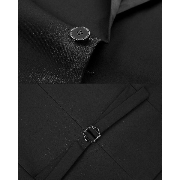 Miesten 3-osainen puku huivi käänne, yksi nappi smokki Fit Premium Dinner Blazer liivi ja housut