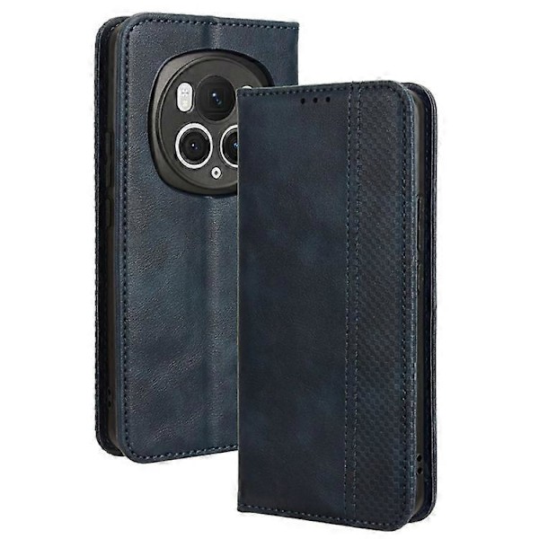 Yhteensopiva Honor Magic6 Pro 5G -kotelo magneettinen mosaiikkireunainen puhelinlompakkokotelo Blue