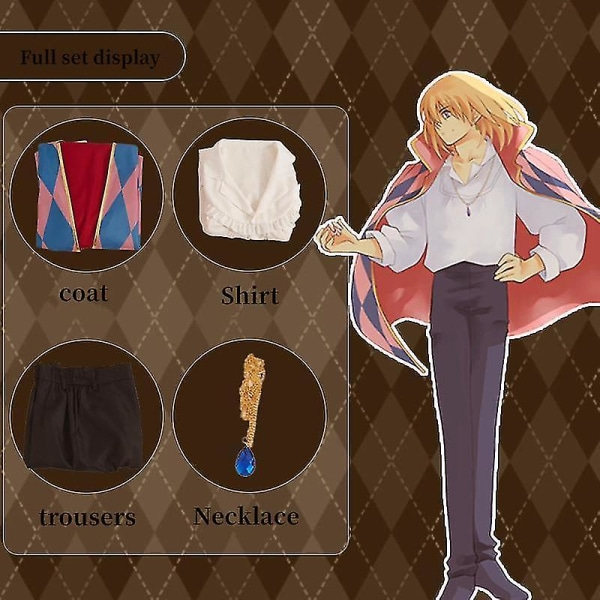 Nopea toimitus anime-elokuva Howl's Moving Castle Howl Cosplay -asu Howl's Moving Castle Howl Cosplay Christmas costume L Cosplay