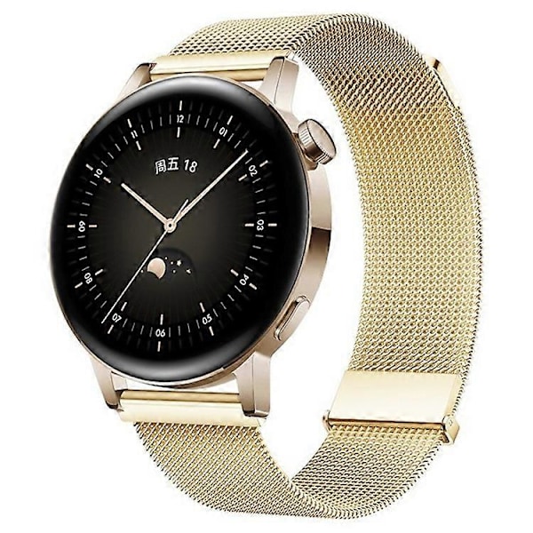 Yhteensopiva Huawei Watch GT 3 42mm / Samsung Galaxy Watch3 41mm 20mm magneettisen rannekkeen korvaavan rannekkeen kanssa Gold