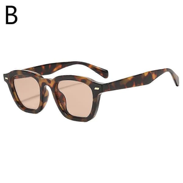 Retro fyrkantiga solglasögon Brown