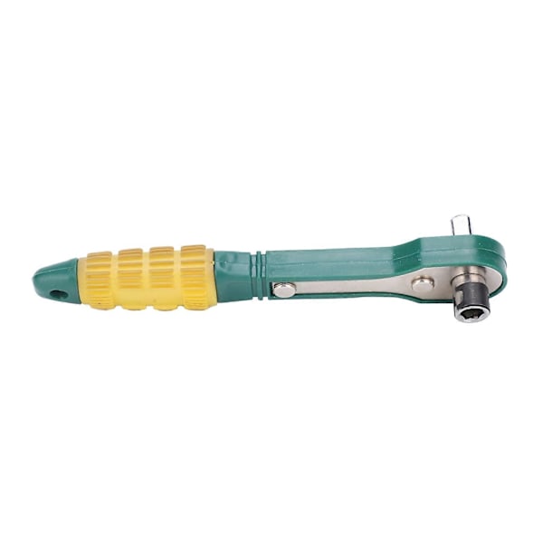 2 stk. Skrallefastnøkkel 1/4 sekskantpipe 45# Stål Drivnøkkel Håndverktøy 144mm Gul Grønn