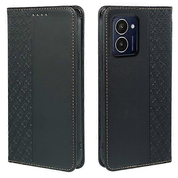 Kompatibel med HMD Pulse / Pulse+ Etui Pung Læder Telefon Cover Lykke Kløver Prægning Black