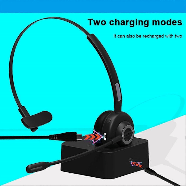 M97 Traffic Bluetooth -kuulokemikrofoni latausasemalla, BT5.0 CVC6.0 melunvaimennus, yrityskäyttöön ja asiakaspalveluun
