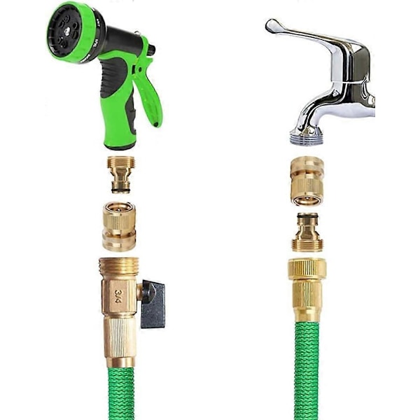 Puutarhaletkun pikaliitin - Puutarhaletkuliitin 1,9 cm - Naaras- ja urospuoliset kierteet