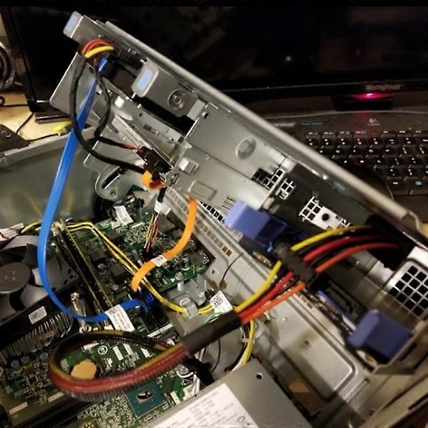 HDD SATA Virtajohto Oikeakulmainen SATA 15 Pin X2 - Mini 6 Pin ATX Adapteri 3653 3650 -sarjan Comp-laitteille