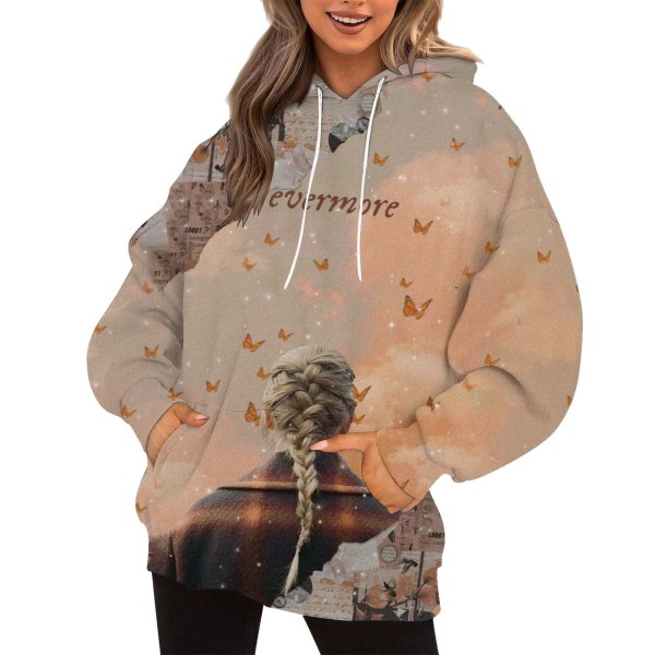 Taylor Swift -laulaja Taylor Swift -oheistuotteet 3D-tulostettu huppari trendikäs sekä miehille että naisille 4XL
