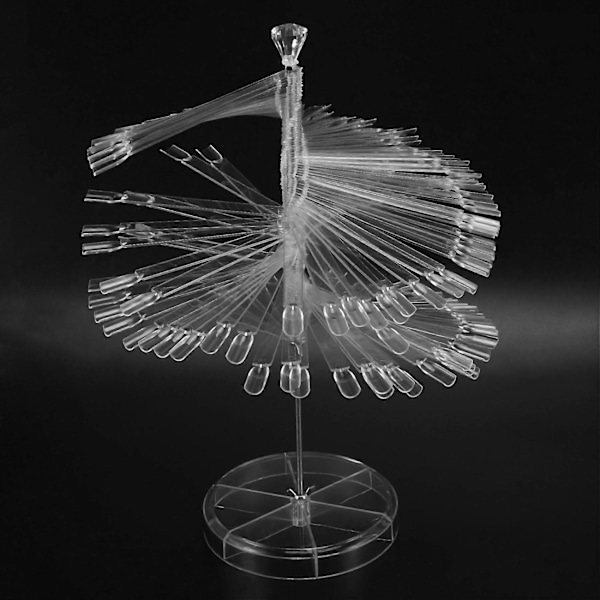 120 st Falska Nagelövningstips Pinnar Displayställ Spiraldisplayhylla för UV Gel Nagellack Co