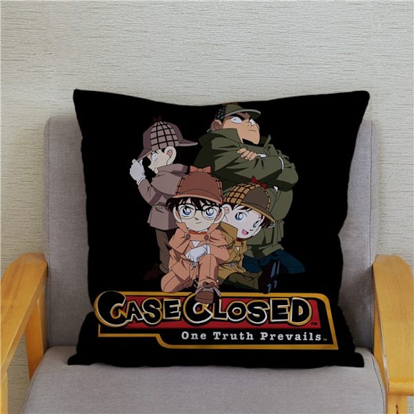 Japansk Anime Detektiv Conan Mønster Pudebetræk Tegneserie Pudebetræk 31 450mm*450mm