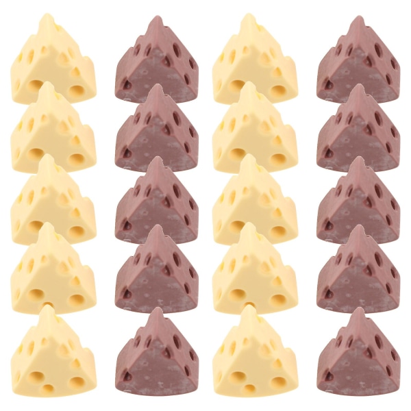 24 kpl Miniatures Keittiöruokajuusto Miniatyyri keinotekoinen juusto