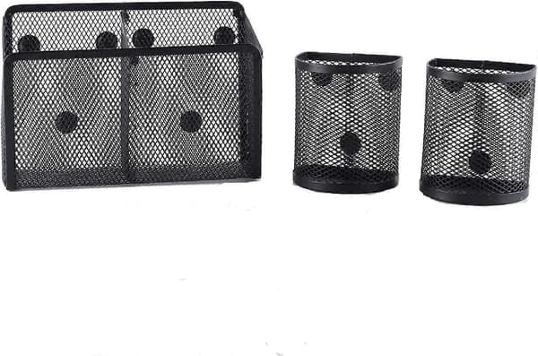 Magnetisk Pennhållare, 3-pack Magnetisk Förvaringskorg Organizer, Extra Starka Magneter