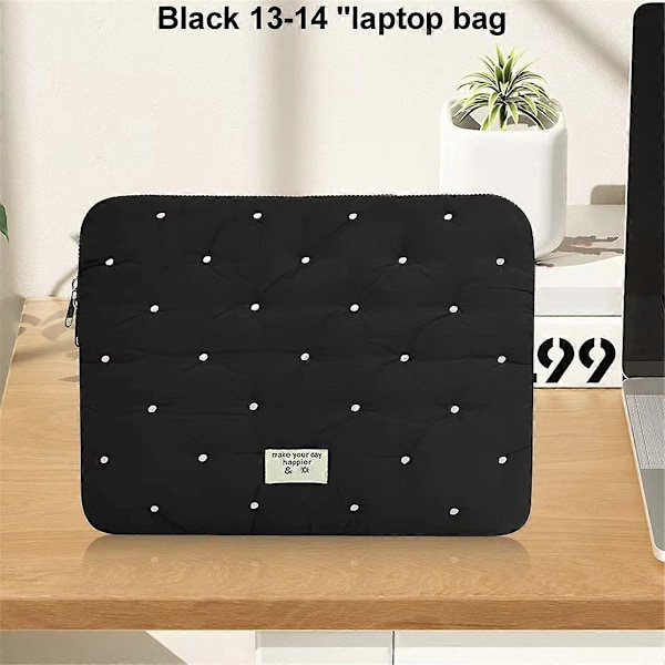Bärbar Laptopväska med Dragkedja Laptop Förvaringsväska Datorbärväska för Macbook/IPad/Samsung