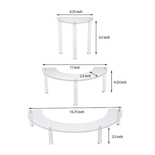 Transparent Aftagelig Akryl Kage Display Stand Til Fest Rund Cupcake Holder Bageudstyr Bryllup Bi