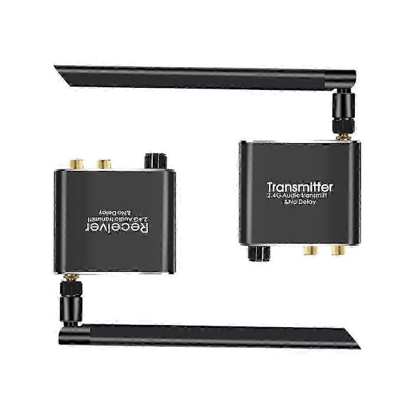 50M 2.4G langaton audio-lähetin ja -vastaanotin 3,5 mm R/L langattomalla audio-adapterilla DVD-soittimelle, televisiolle, tietokoneelle ja CD-soittimelle