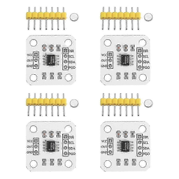 4 st AS5600 Magnetisk Encoder Magnetisk Induktionsvinkelmätningssensor Modul 12Bit Hög PrecisioVit SZRH A-YH