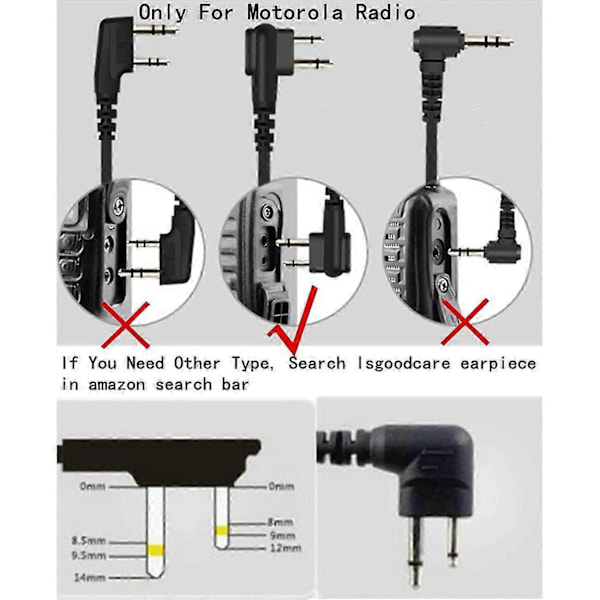 10 st G-formad hörsnäcka headset PTT med mikrofon 2-vägsradio CP040 CP200 e hörlurar