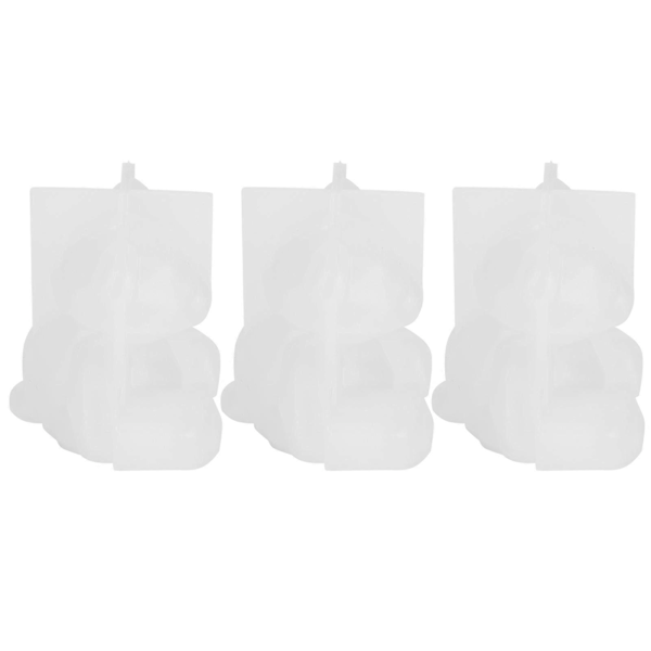 3 st Björnformade Gjutformar i Resin 3D Epoxi Djur Silikonform för Dekoration