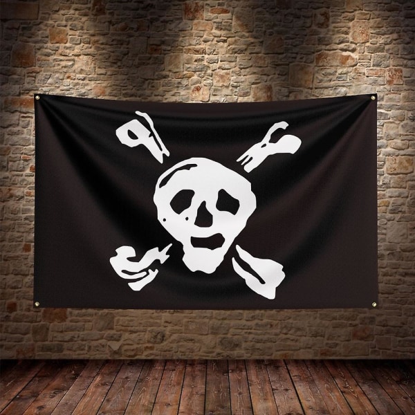 3x5ft Blackbeard Pirate Edward Opetuslippu Polyesteri Digital Print -bannerin koristelu 90x150cm