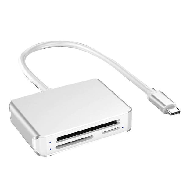 SD-kortleser USB C, 5 i 1 Type C Micro-SD TF M2-kortadapter 2T Kapasitet Minnekortleser
