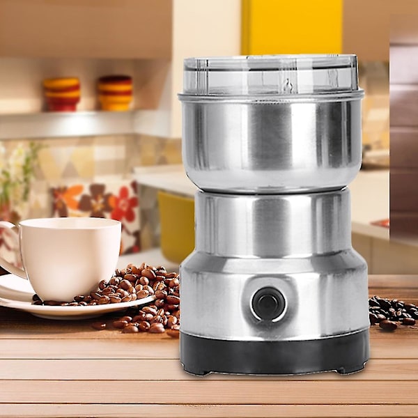 100W Elektrisk Kaffekvern Med Avtakbar Kaffepulverskål Q