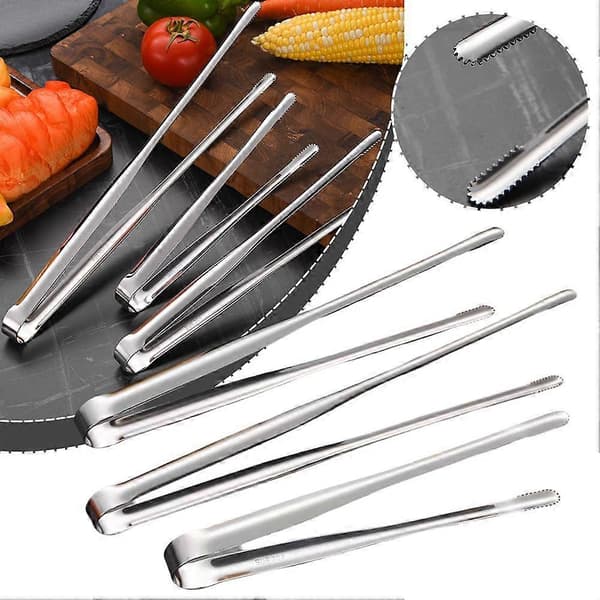 Grillklemme i rustfritt stål Grill- og BBQ-klemme Multifunksjonell matklemme S