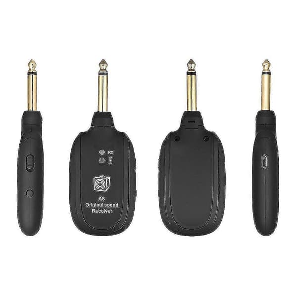 4 Sett Uhf Trådløst Gitarsystem Sender Mottaker Innebygd Oppladbar Trådløs Gitarsender