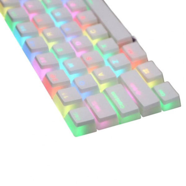 PBT104 Tangentbordstangent Tvåfärgad Genomskinlig Glitterpulver Snabb Respons Tillbehörsbyte E